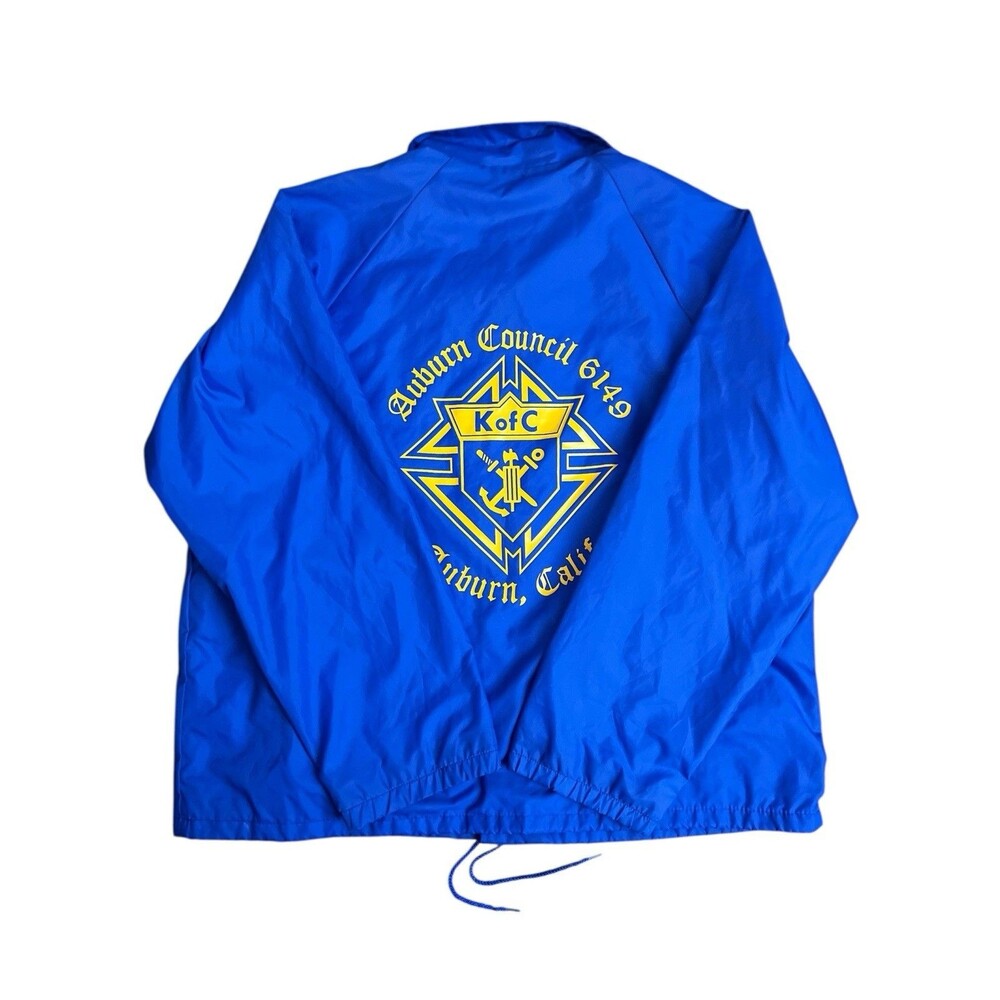 Vintage K of C Alemany Council 6149 Auburn Calif Windbreaker Jacket Sz XL